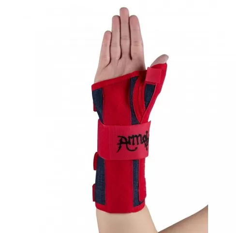 Orteza cu atela pentru police si articulatia mainii, velcro, din jeans, Armor - ARJ21-1