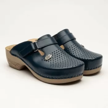 Saboti medicali Leon 159, de dama, din piele, bleumarin-1