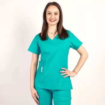 Bluza medicala Lotus Flex, stretch, sea frost, CVC-NP4-1