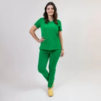 Costum medical Lotus Flex, stretch, verde chirurgical inchis, TS-NP10 TS-SP3-1