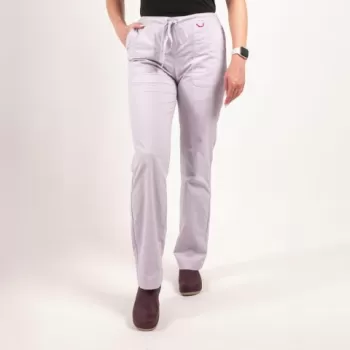 Pantaloni medicali Lotus Flex, stretch, cu elastic si snur, mov deschis, CVC-SP2-1