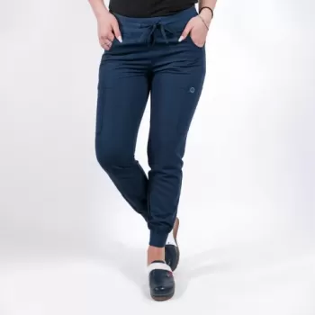 Pantaloni medicali Lotus Flex, stretch, cu snur, bleumarin, TRS-SP4-V3-1