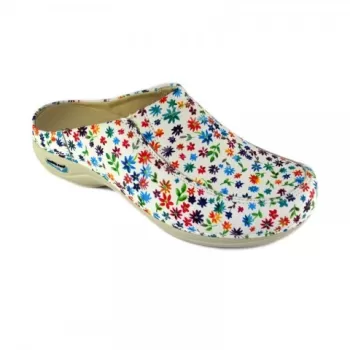 Saboti medicali din piele naturala, lavabili, Nursingcare Wash'Go Paris, Floral 2-1