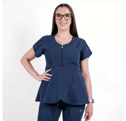 11-Bluza-medicala-Lotus-Flex--stretch--stil-peplum--bleumarin--TRS-NP12