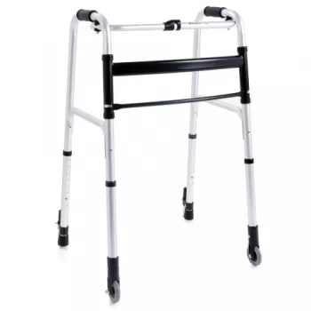 Cadru de mers pliabil, 2 roti fixe fata, spate fix cu autoblocare - RP737-1