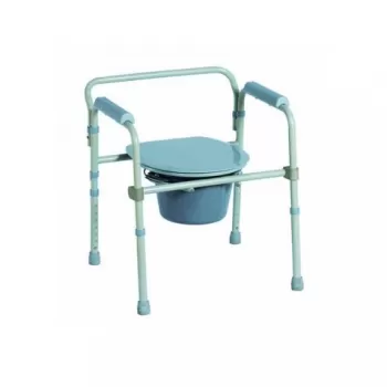 Scaun WC de camera pliabil, functie 4 in 1, din otel - AT51026-1