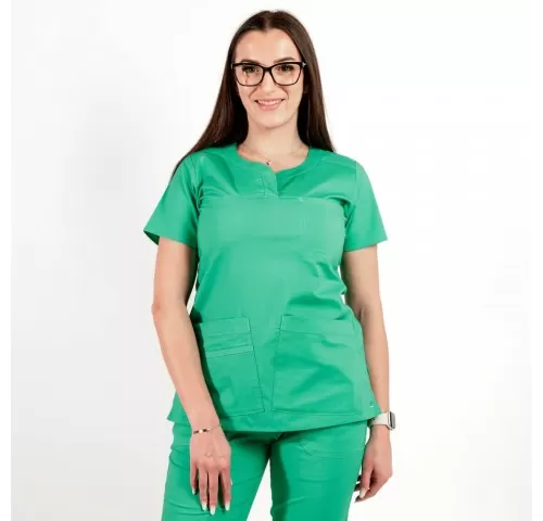 13-Bluza-medicala-Lotus-Flex--stretch--verde-chirurgical-deschis--CVC-NP3