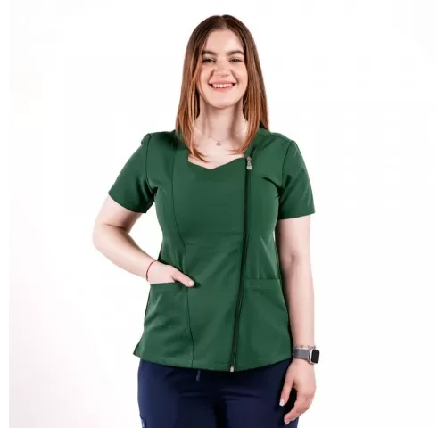 3-Bluza-medicala-Lotus-Flex--stretch--verde-hunter--TRS-NP11