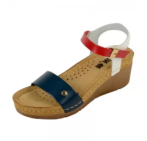 1-Sandale-dama--de-vara--din-piele--Leon-1015--bleumarin-alb-rosu