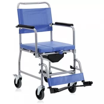 Scaun toaleta din otel, cu 4 roti si frana - RC310-1