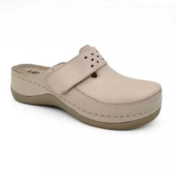 Saboti medicali, de dama, din piele, roz pudrat, Leon 902-1