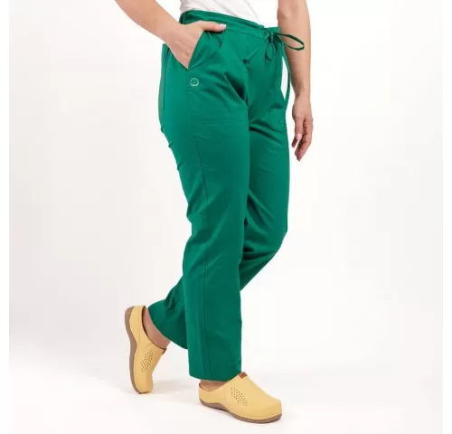 23-Pantaloni-medicali-Lotus-Flex--stretch--cu-elastic-si-snur--verde-hunter--CVC-SP2