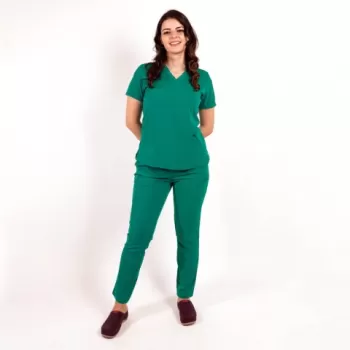 Costum medical Lotus Flex, stretch, turcoaz teal, TS-NP7 TS-SP3-1