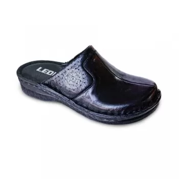 Saboti medicali, de dama, din piele, negru, Leon 360-1