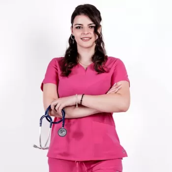Bluza medicala Lotus Flex, stretch, fucsia orhidee, TS-NP10-1